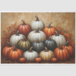 Papel De Seda Decoupage de Montón de Calabazas