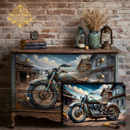 Papel De Seda Decoupage de Motocicleta Vintage