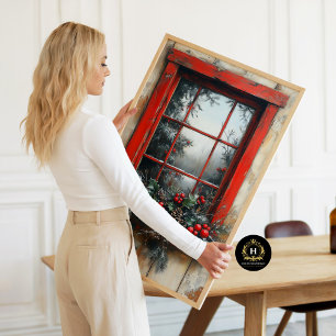 Papel De Seda Decoupage de Muebles de Ventana de Navidad Rústica