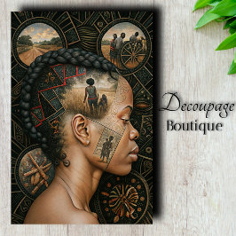 Papel De Seda Decoupage de Mujer Africana Heritage Mindscape