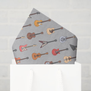 Papel De Seda Decoupage de Música de Guitarra