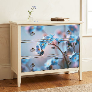 Papel De Seda Decoupage de Nomeolvides Etéreo Azul Brillante