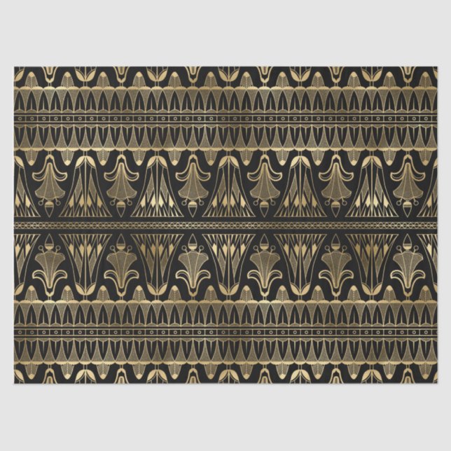 Papel De Seda Decoupage de oro y negro (Anverso)