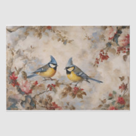 Papel De Seda Decoupage de Pájaros y Ramas