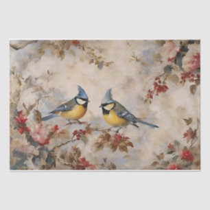 Papel De Seda Decoupage de Pájaros y Ramas