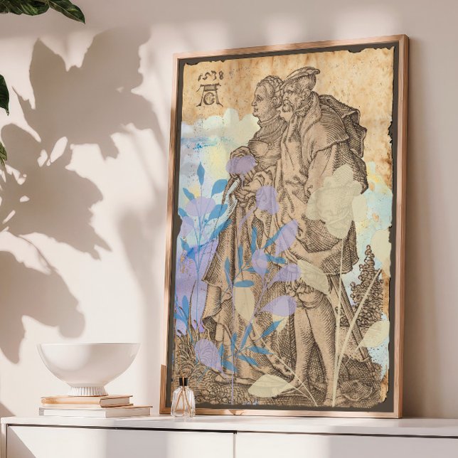 Papel de seda decoupage de pareja medieval vintage (Subido por el creador)