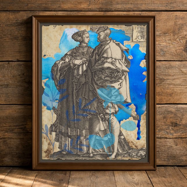 Papel de seda decoupage de pareja medieval vintage (Subido por el creador)