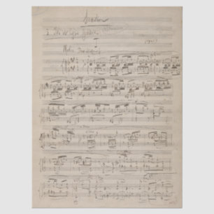 Papel De Seda Decoupage de Partitura Musical Vintage