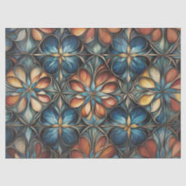 Papel De Seda Decoupage de patrón floral con colores suaves