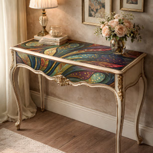 Papel De Seda Decoupage de plumas de resumen de vidrio manchado