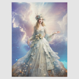 Papel De Seda Decoupage de Princesa Celestial Encantada Etérea