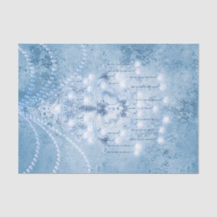 Papel De Seda Decoupage de Shabby Chic Pearl Blue