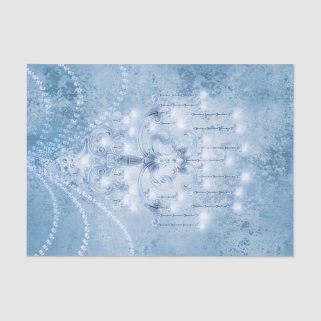 Papel De Seda Decoupage de Shabby Chic Pearl Blue (Anverso)