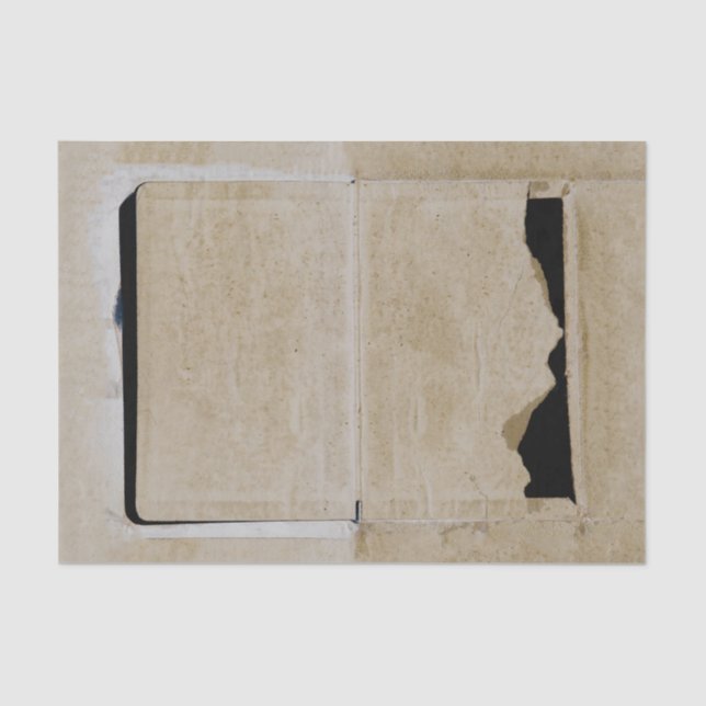 Papel De Seda Decoupage de textura negra de época beige (Anverso)