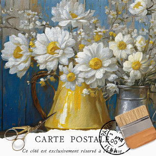 Papel De Seda Decoupage de Textura Vintage Rústica Floral de Gra