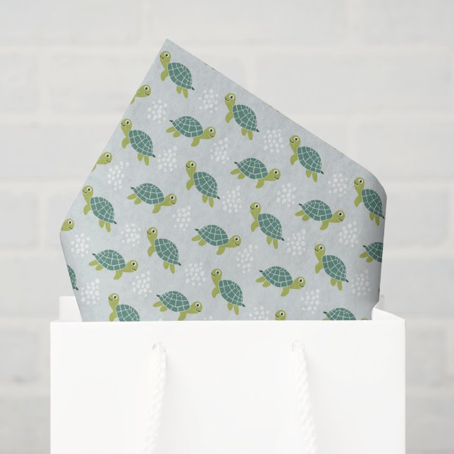 Papel de seda decoupage de tortuga, vida marina co (Bolsa de regalo)