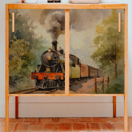 Papel De Seda Decoupage de Tren Vintage