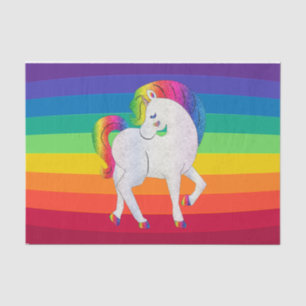 Papel de seda decoupage de unicornio arcoíris