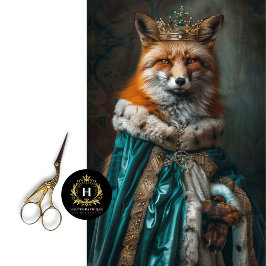 Papel De Seda Decoupage de Vintage Floral King Fox