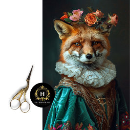 Papel De Seda Decoupage de Vintage Floral King Fox