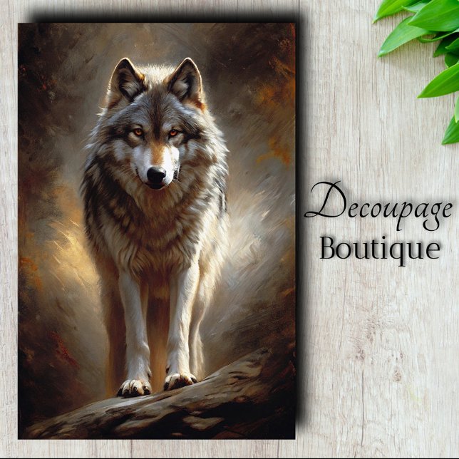 Papel De Seda Decoupage de Wolf Spirit (Wold Spirit Decoupage Tissue Paper)