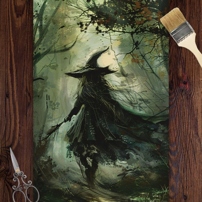 Papel De Seda Decoupage de Woods Witch Halloween (Subido por el creador)