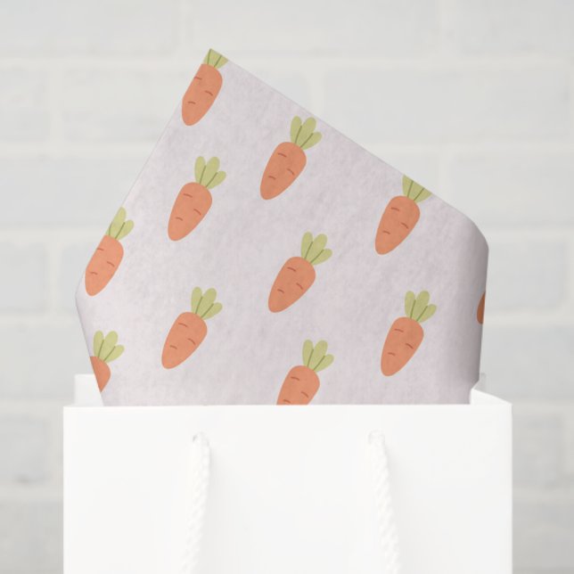 Papel De Seda Decoupage de Zanahorias (Bolsa de regalo)