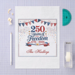 Papel De Seda Decoupage del 250 Aniversario de América