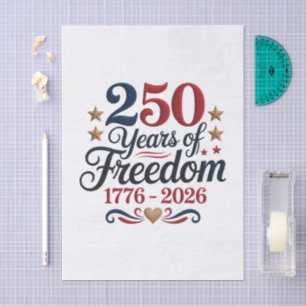 Papel De Seda Decoupage del 250 Aniversario de América