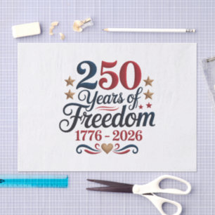 Papel De Seda Decoupage del 250 Aniversario de América
