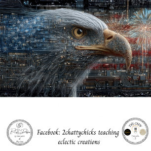 Papel De Seda Decoupage del Arte del Águila Cibernética 250º