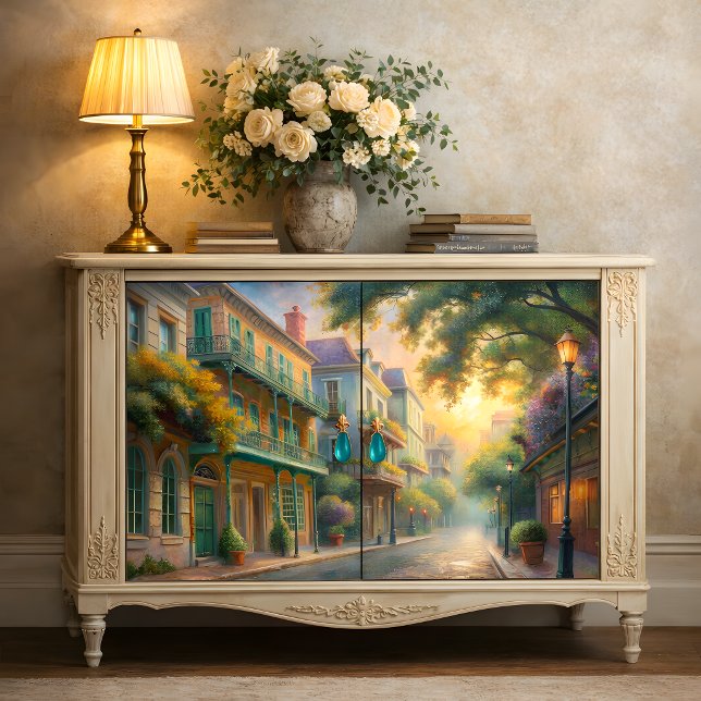 Papel De Seda Decoupage del Barrio Francés de Nueva Orleans (New Orleans French Quarter Decoupage Tissue Paper)