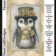 Decoupage del bebé victoriano Steampunk Penguin DL