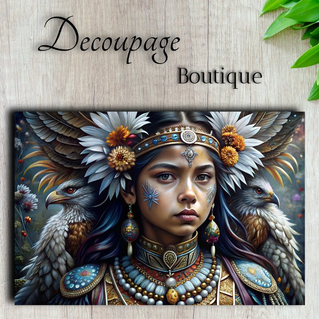 Papel De Seda Decoupage del Guardián Místico (Mystic Guardian Decoupage Tissue Paper)