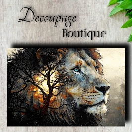 Papel De Seda Decoupage del León Espíritu