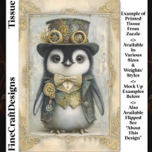 Decoupage del pingüino victoriano Steampunk Baby D