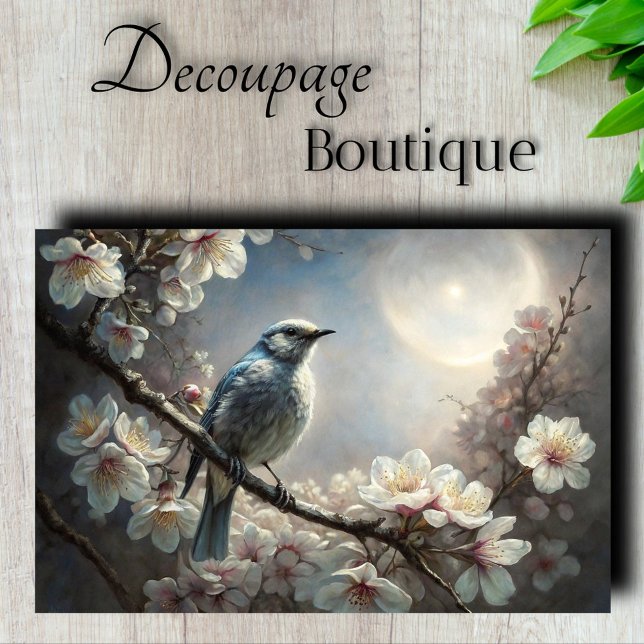 Papel De Seda Decoupage del Susurro de la Noche (Evening Whispers Decoupage Tissue Paper)