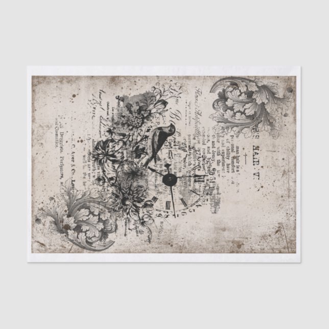 Papel De Seda Decoupage del vintage (Anverso)