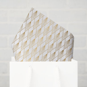 Papel de seda decoupage dorado blanco, Deco de luj