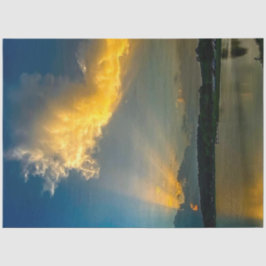 Papel De Seda Decoupage Dramatic Sunset Golden Hues