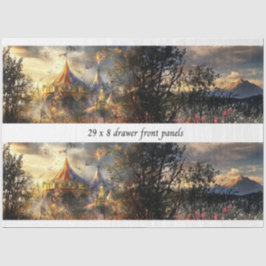 Papel De Seda Decoupage Drawer Front Big Top Carnival Panel 