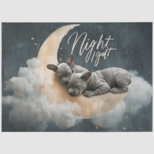 Papel De Seda Decoupage Dreamland cachorra durmiendo en la luna