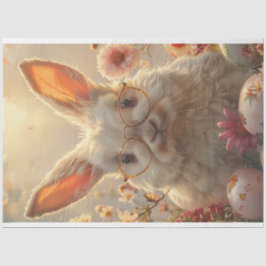Papel De Seda Decoupage Easter Bunny Grandes Gafas Redondas