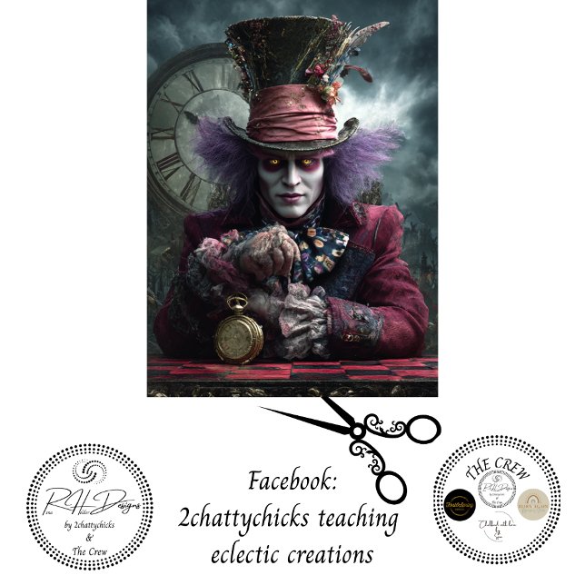 Papel De Seda Decoupage Eccentric Timekeeper Fantasy Portrait  (Subido por el creador)