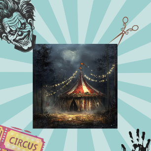 Papel De Seda Decoupage Eerie Gothic Circus Tent