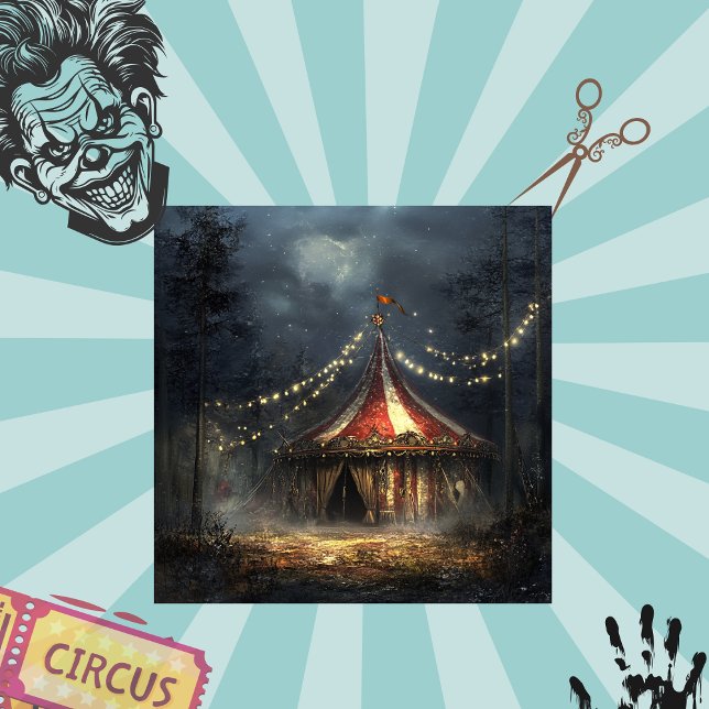 Papel De Seda Decoupage Eerie Gothic Circus Tent (Subido por el creador)