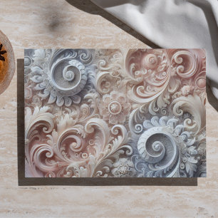 Papel De Seda Decoupage Elegante Gradiente Patrón de Encaje Past