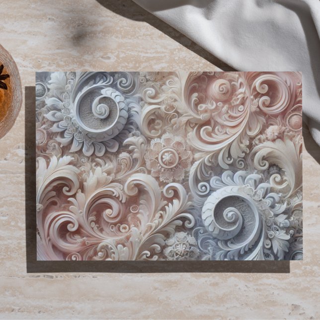 Papel De Seda Decoupage Elegante Gradiente Patrón de Encaje Past (Subido por el creador)