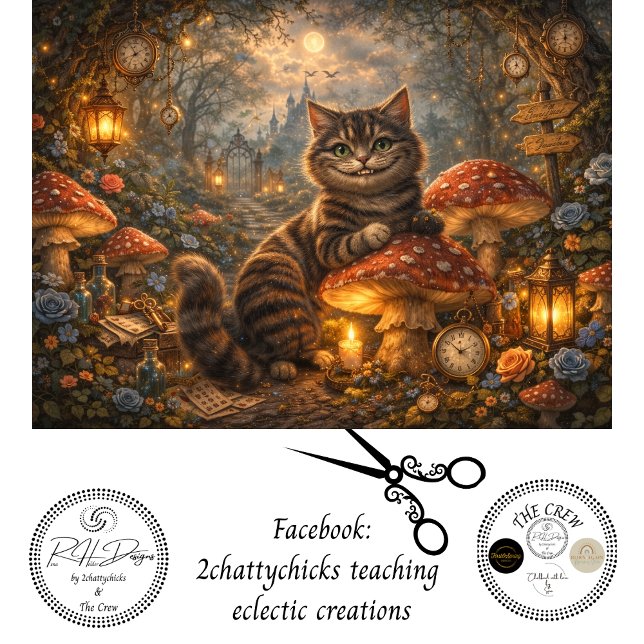 Papel De Seda Decoupage Enchanted Woodland Cat (Subido por el creador)