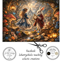 Papel De Seda Decoupage Enchanted Woodland Girl & Rabbit 